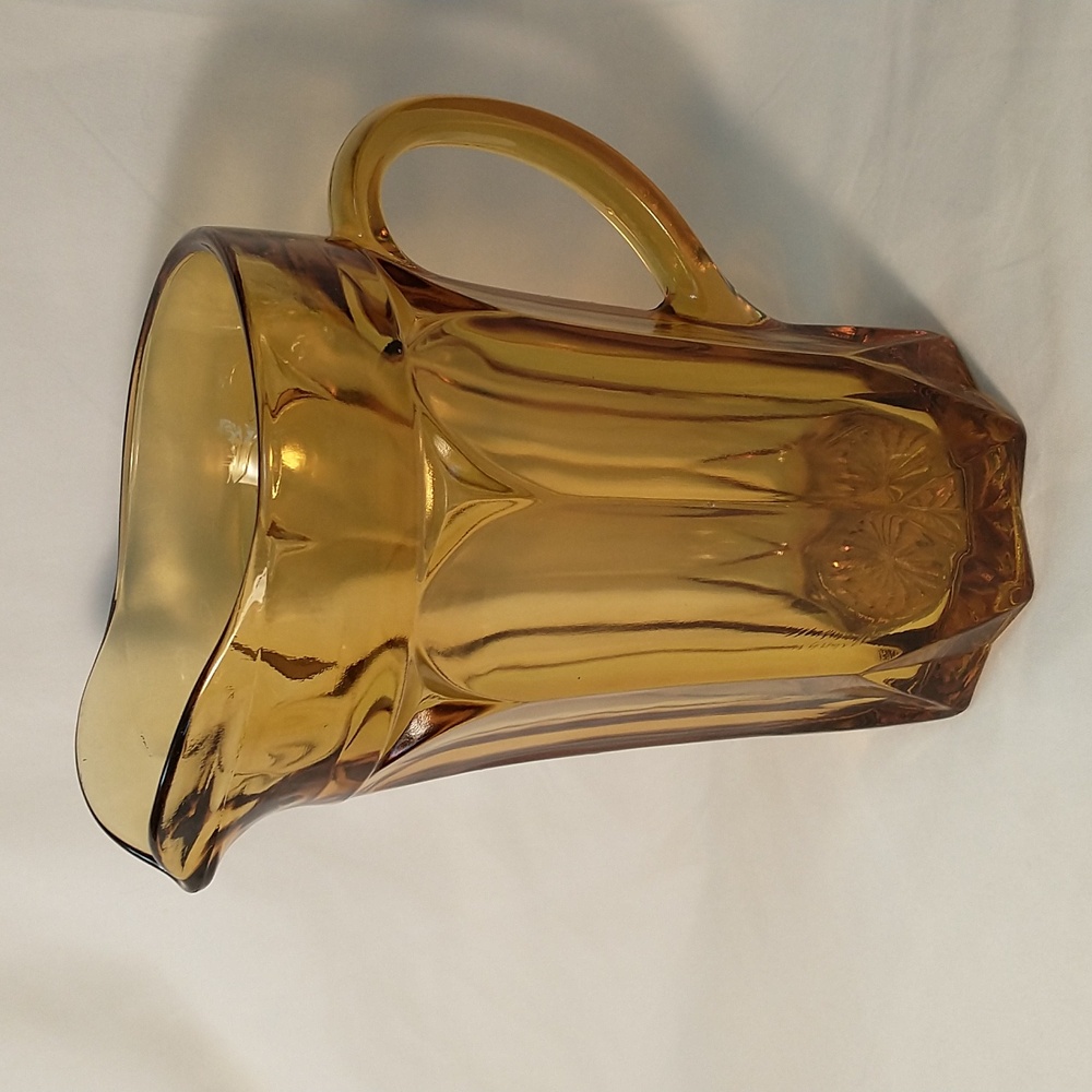 Vintage Anchor Hocking Heavy Amber Glass Picture
